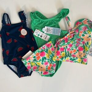 NWT! 3 12M Bathing Suits for girls!